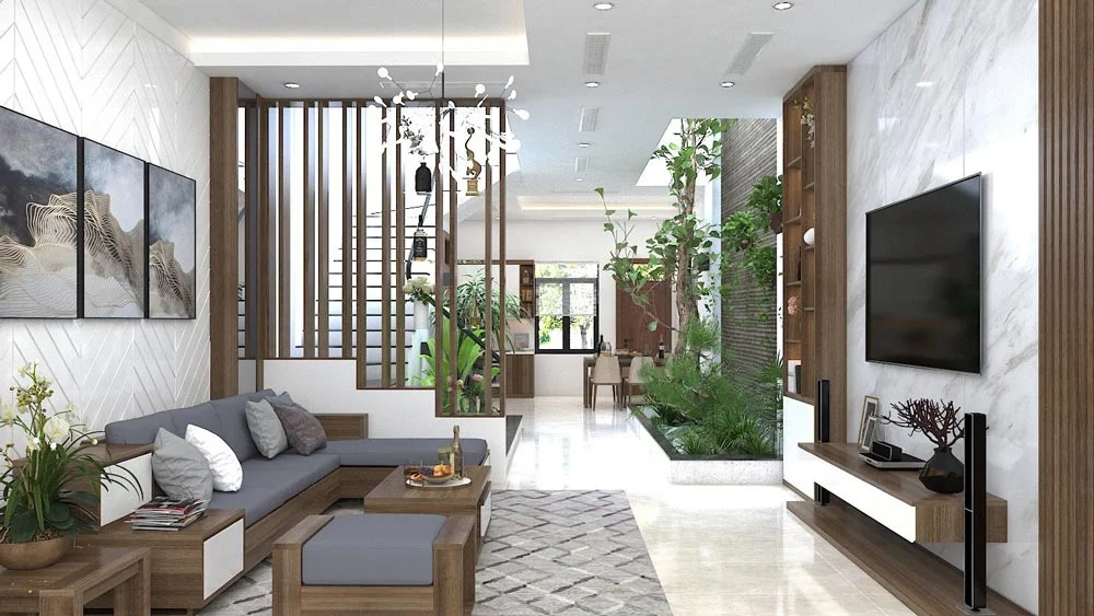 Bố trí ánh sáng chp phòng khách đẹp