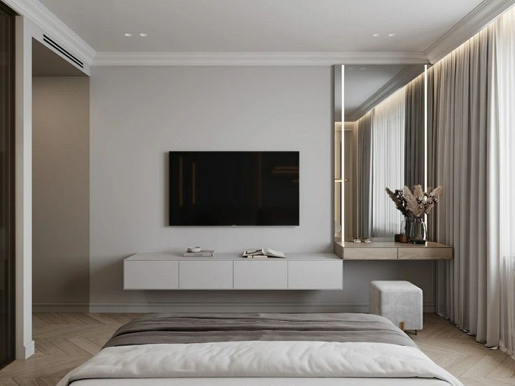 Thiết kế của kệ TV treo tường tương đối cố định và không linh hoạt như tủ tivi truyền thống