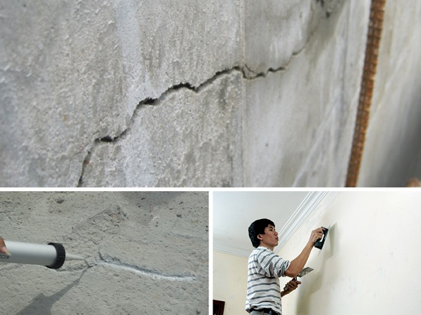 Cách xử lý hiệu quả các vết nứt tường nhà