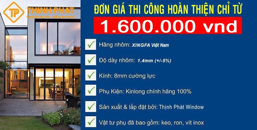 Giá cửa nhôm Xingfa tốt nhất năm 2024
