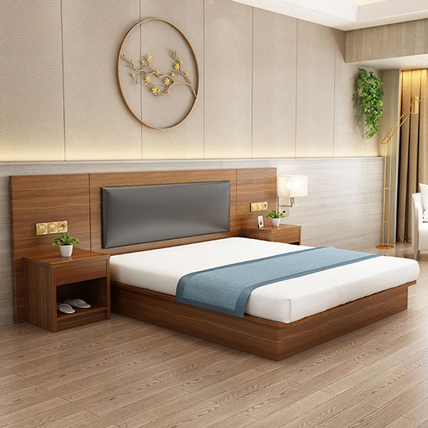 Thiết kế giường ngủ kết hợp với tap đầu giường