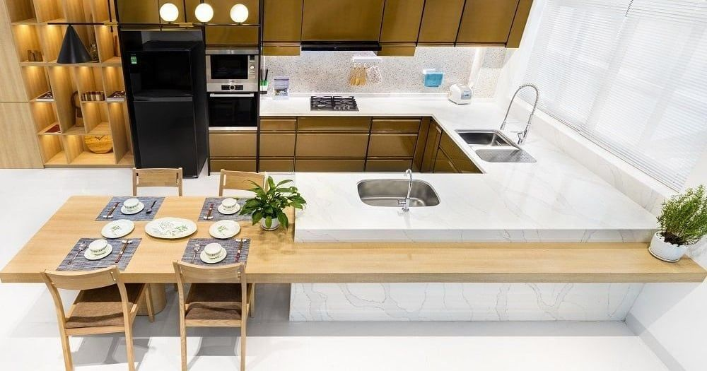 Đảo bếp tích hợp bếp nấu