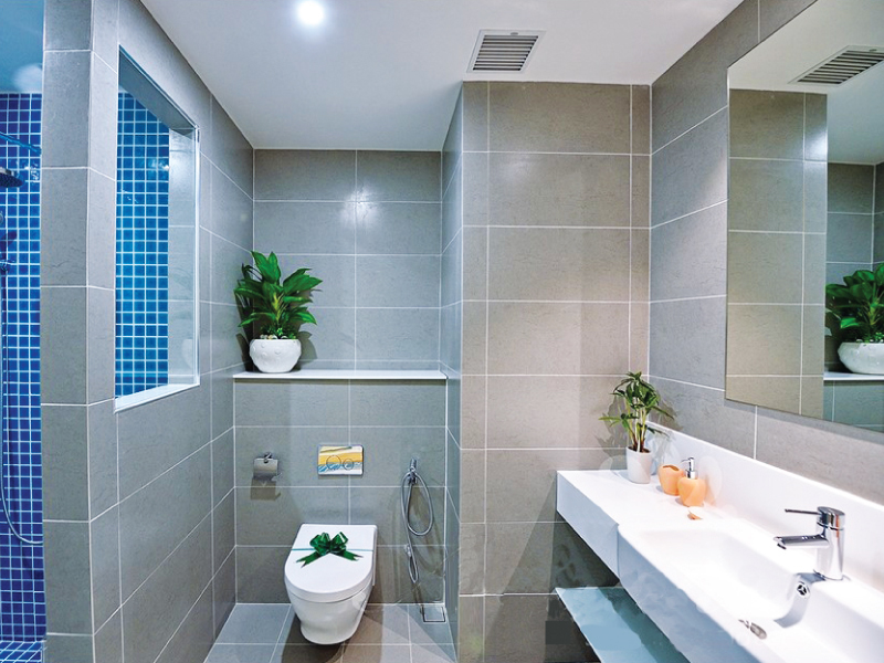 Tận dụng không gian phòng vệ sinh nhỏ