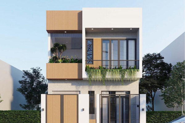 Thiết kế nhà 2 tầng 5x20m có gara
