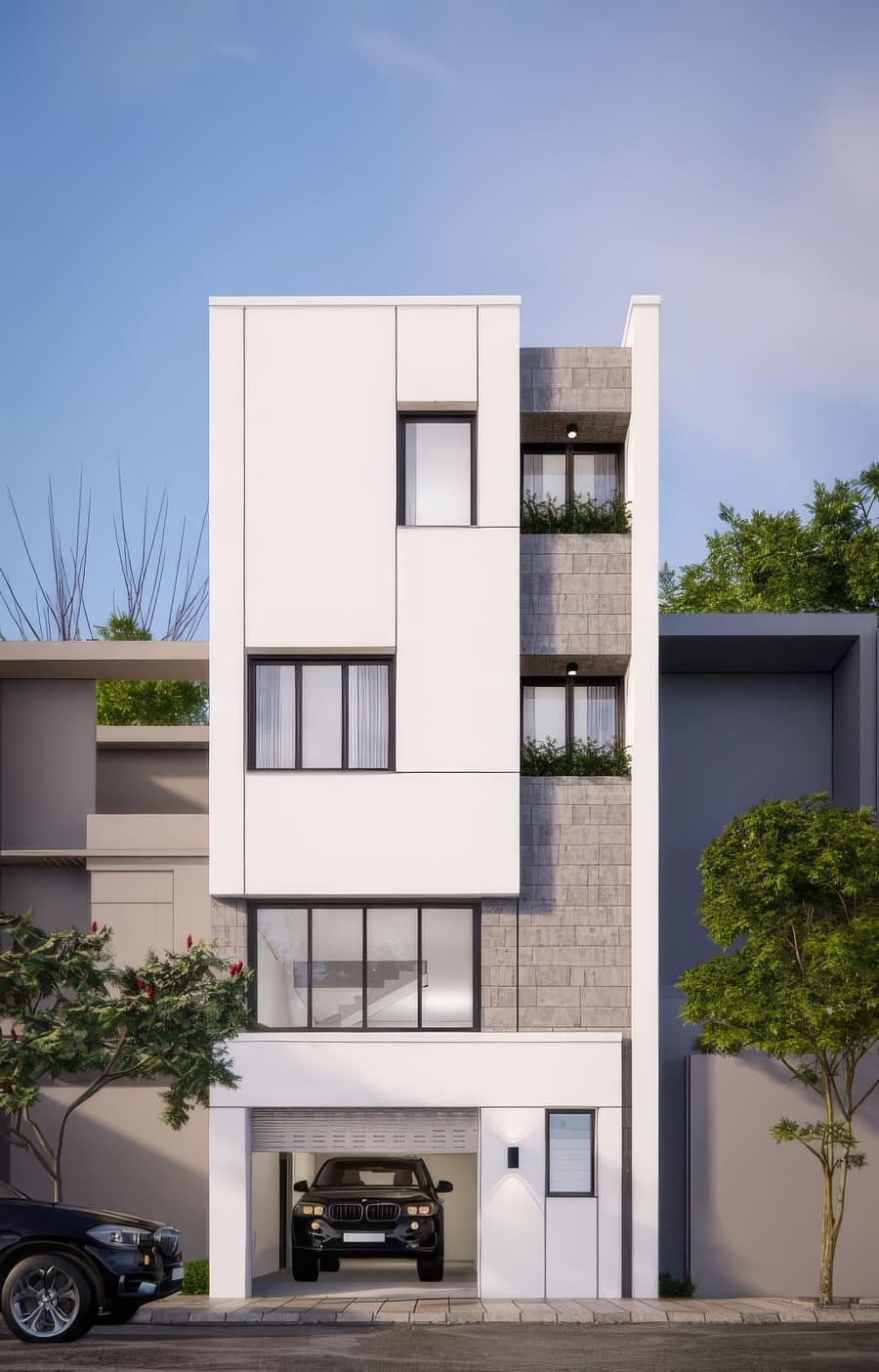 nhà phố 3 tầng không ban công